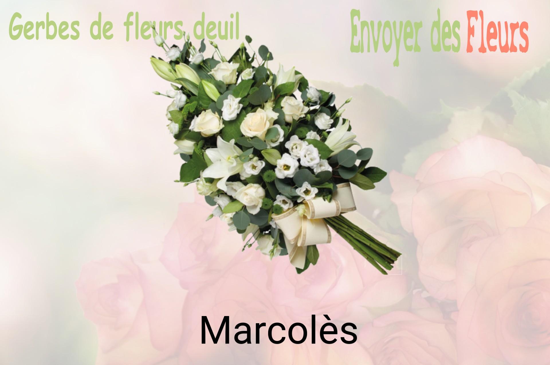 Gerbe de fleurs de deuil livrée à Marcolès